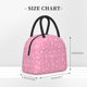 thumbnail image 2 of Fotbe Snowflake pink backgrounds Bolsa de Almuerzo con Estampado, Lonchera Aislada, Contenedor de Comida Reutilizable Tipo Cooler a Prueba de Fugas, 2 of 6