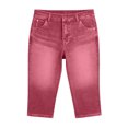 thumbnail image 5 of ZQUUVOU Capri Jeans for Women Pull On Jeggings High Elastic Breathable Tummy Control Yoga Pants Capri Leggings with Pockets Watermelon Red, 5 of 5