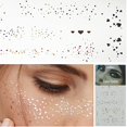 thumbnail image 1 of Gold and Silver Irregular Spot Glitter Freckles Makeup Temporary Tattoo Heart Star Sticker for Body Makeup inpsired Stage Decor103 He Qiyong unisex, 1 of 1