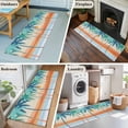thumbnail image 5 of Runner Rug 2'x6', Boho Summer Beach Washable Non-Slip Hallway Runner Rugs, Abstract Tropical Palm Trees Burlap Bedside Rugs Floor Mats Carpet Runners for Kitchen Bathroom Laundry Room, 5 of 8