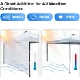 thumbnail image 4 of 10x10 Canopy Sidewalls with Silver Coating UPF50+ Waterproof Sunwall for Outdoor   Canopies, 4 of 6