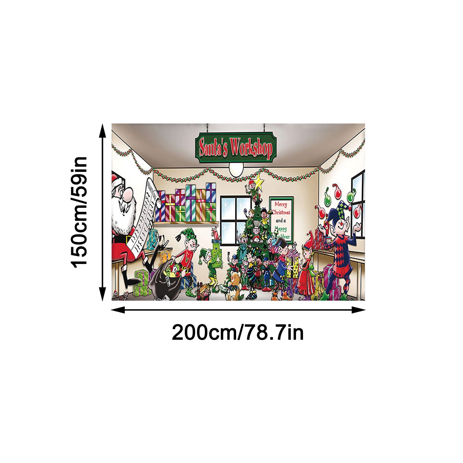 Christmas Garage Door Banner Large Merry Christmas Backdrop Decorations