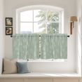 thumbnail image 3 of Sage Green Botanical Tier Curtains 24 Inch Length, Farmhouse Summer Floral Leaves Cafe Short Curtains for Bathroom Over Sink, Small Kitchen Curtain Light Filtering Tiered Drapes 2 Panels 27.5"Wx24"L, 3 of 9