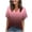 A313 Red, variant on T-Shirt for Women Gradient Ombre V Neck Petal Sleeve Loose Fit Casual Relaxed Breathable Summer Blouse Soft Everyday Clothes Comfy Fashion Top