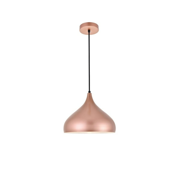 Classically Modern Ceiling Decorative Aluminum Circa 1 Light Honey Gold Pendant - 12.5"Lx12.5"Wx10"H