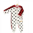 thumbnail image 2 of Hudson Baby Infant Boy Cotton Snap Sleep and Play 2pk, Plaid Moose, 0-3 Months, 2 of 4