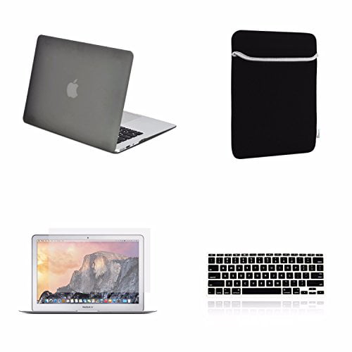 For Apple MacBook Air 13" Case Rubberized Hard shell with Keyboard Cover Clear 