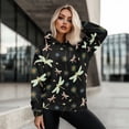 thumbnail image 5 of SCRAWLGOD Dragonflies Hoodies for Women Pullover Plus Size S Crewneck Women Trendy Clothes Outfits Long-Sleeve Hooded Sweater Women Washable Sweatshirt Women Plus, 5 of 7