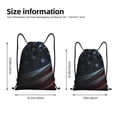thumbnail image 2 of Saiise American Flag Waving Print Pattern Sports Drawstring Backpack - String Swim Gym Bag with Wet Proof Pocket for Women&Men-Small, 2 of 6