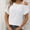 #0368-White, variant on Womens Summer Trendy Cold Shoulder Short Sleeve T Shirts Criss Cross Casual Loose Tunic Shirts Tops Blouses