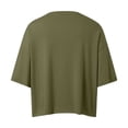 thumbnail image 4 of Women's Casual Shirts Short Sleeve Yoga Casual Loose Sports T Shirt Basic Cute Shirts S, 4 of 5