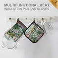 thumbnail image 4 of Yayeee Oven Mitts and Pot Holder Set of 4 Heat Resistant Kitchen Gloves Baking Hot Pad, Window Plants, 4 of 5
