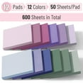 thumbnail image 2 of Sticky Notes, 12 Pads, 3"x3", Vintage Colors, Sticky Notes 3x3, Sticky Note, Sticky Pads, Sticky Notes Bulk, 2 of 7