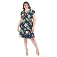 thumbnail image 1 of Vestido Floreado Roman Fashion Tallas Extras 8867-11 Marino Flores 42, 1 of 7