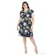 thumbnail image 1 of Vestido floreado manga volantes Roman Fashion Tallas Extras 8867-11 Marino flores azul marino 40, 1 of 7