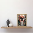 thumbnail image 2 of Red Mecha Robot in City Street Anime Sci-Fi Artwork Giant Humanoid Machine Fantasy Science Fiction Artwork Framed Wall Art Print A4, 2 of 5