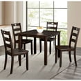 thumbnail image 2 of Furniture of America Nolan 5-Piece Transitional Solid Wood Indoor Dining Table Set, Espresso, 2 of 10
