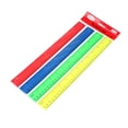 thumbnail image 4 of 6Pcs 12Inch Colorful Clear Rulers with Inches Centimeters Scale Math Ruler, 4 of 8