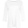 thumbnail image 2 of Xuboway Plus Size Tops for Womens 2025 3/4 Length Sleeve Tops Summer Casual Shirts Henley Blouses Dressy Fashion Basic Tee Blouses Clothes, 2 of 3