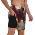 thumbnail image 2 of Lsque Ferocious Dragon Fury Pattern Mens Swim Trunks- Bathing Suit Compression Liner - Beach Swim Shorts Swimwear - (S-3XL) - Stretch Quick Dry-Small, 2 of 6