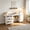 57.5"+White, variant on AUU 57.5" Foldable Sewing & Craft Table with Locking Casters – Multi-Storage Workstation with Shelves, Bins & Cabinet, Adjustable Sewing Desk/Office Table for Home, Bedroom, or Craft Room