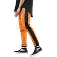 thumbnail image 7 of Ma Croix Men's Skinny fit Two Tone Stripe Track Pants Jogger with Zipper Pockets, 7 of 7
