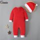 thumbnail image 4 of Ceeniu, mameluco navideño para bebé, Cosplay para niño y niña, mono de Papá Noel con sombrero, ropa de Navidad para recién nacido, disfraz de Festival para bebé, 4 of 4
