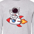 thumbnail image 4 of Inktastic Rocket Ship Astronaut Long Sleeve Youth T-Shirt, 4 of 5