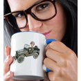 thumbnail image 2 of 3dRose, Soldier Driving a Military Truck, 15oz Two-Tone Blue Mug, 2 of 7