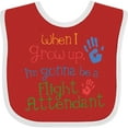 thumbnail image 3 of Inktastic Flight Attendant Future Boys or Girls Baby Bib, 3 of 4