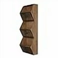thumbnail image 3 of Kate and Laurel Burdock Rustic Wood and Metal Wall Vertical Storage Pockets, Brown, 3 of 4