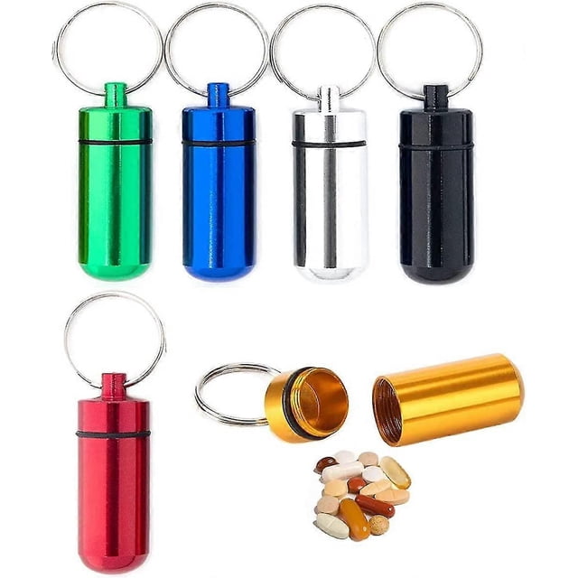 Pill Box Keychain Pill Box Waterproof Pill Case Pill Box Keychain Pill Box Metal