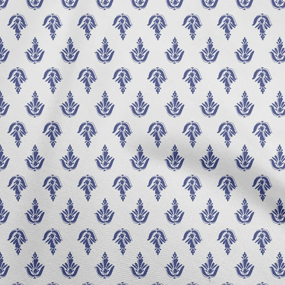 oneOone Polyester Spandex Medium Blue Fabric Block Sewing Fabric By The Yard Printed Diy Clothing Sewing Supplies 56 Inch Wide-L7