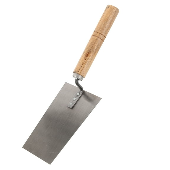 Trowel with Wooden Handle Mason Plastering Tool Concrete Steel