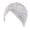 Silver, variant on Fgnfyis Bohemian Braid Cap Ethnic Silver Headbands for Women Turban Hair Cover Wrap Chemo Cancer Hat Black