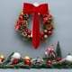 thumbnail image 1 of Adorno navideño de terciopelo rojo con lazo | Decoración colgante larga para ventanas y árboles | Colgante festivo de poliéster en varios tamaños | Opciones de 28 a 60 cm, 1 of 6