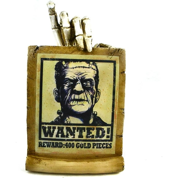 9" Skeleton Hand w/ Wanted Sign