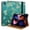Almond Blossoms, variant on iPad Air 5th Generation Case 2022/ iPad Air Case 4th Generation 2020 10.9 Inch with Pencil Holder, Folio Stand Leather Cover with Multiple Angles & Auto Sleep/Wake iPad Air 5/4 Case, Blue/Brown