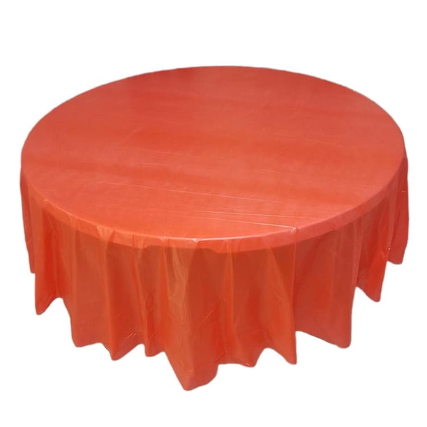 Mantel de de plástico de 84 pulgadas, cubiertas de redonda desechables de primera , resistente para fiestas en interiores o exteriore rojo Sunnimix Manteles desechables