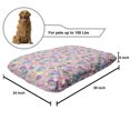 thumbnail image 2 of Modern Pet Bed, Vintage Retro Paris French Design with Landmarks and Florals Art, Chew Resistant Pad for Dogs and Cats Cushion with Removable Cover, 24" x 39", Pale Pink and Pale Blue, by Ambesonne, 2 of 4