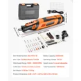 thumbnail image 2 of 136-Piece Cordless Rotary Tool Kit-Compact DC8V Mini Power Tool with 5 Speeds(5000-30000RPM)for Engraving,Sanding,Polishing,Carving,Grinding,and Cutting Projects, 2 of 6