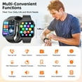 thumbnail image 3 of smart watch for Women, Compatible with Android and iPhone Devices, Featuring Fitness Tracker, 1.85-inch Smartwatch Gift, Answer/Make Calls/120 Sports Modes, IP68 Water-Resistant Fitness Watch (Gold), 3 of 5