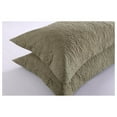 thumbnail image 3 of 2-Piece Embroidered Pillow Shams, King Decorative Microfiber Pillow Shams Set, King Size (Sage Green), 3 of 5