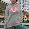 thumbnail image 2 of I Hate You Less Than Other People, Retro Valentine's Day Art Merch Gift, Heather Grey Hooded Sweatshirt or Hoodie, XL, 2 of 5