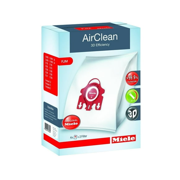 Bolsa para polvo Miele AirClean 3D Efficiency Type FJM con 4 bolsas y 2 filtros