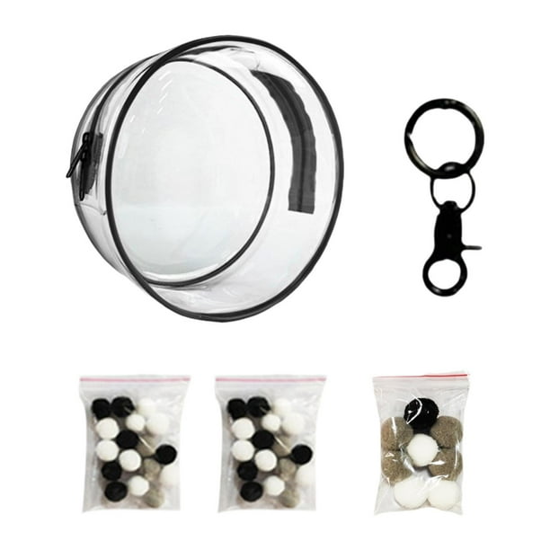 Bolsa transparente para guardar muñecas, a prueba de polvo, para minifiguras. Negro