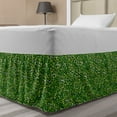 thumbnail image 1 of Floral Bed Skirt, Digitally Generated Pattern of Leaves Botany Items Meadow Sprouts, Elastic Bedskirt Dust Ruffle Wrap Around for Bedding Decor, 4 Sizes, Green Pale Yellow, by Ambesonne, 1 of 2