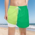 thumbnail image 2 of Little Boys Quick Dry Swim Shorts Soft Stretch Fabric Double Layer Compression Liner Casual Summer Bathing Trunks, 2 of 4