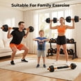 thumbnail image 6 of Hiaso 33lbs Adjustable Dumbbells Set, 5-in-1 Free Weights with Connector, Home Gym Barbell & Kettlebell, Multi-Function Fitness Equipment with Push Up Stand & Weight Plates for Men Women, 6 of 9