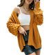 thumbnail image 1 of Moda mujer cárdigan de punto color sólido manga de linterna suelta cálido abrigo de suéter de invier Abanopi Amarillo/Extragrande, 1 of 7